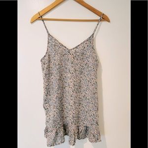 Mini slip cami dress floral light blue